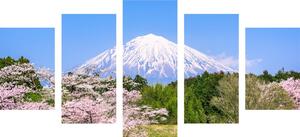 5-dílný obraz sopka Fuji