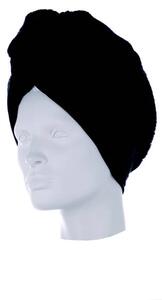 Froté turban na vlasy z prémiové bavlny black Möve