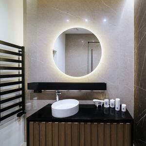 Dekorativní kulaté zrcadlo s LED podsvícením fi 100 cm Studené svtlo
