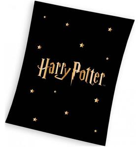 Coral fleece deka Harry Potter - motiv Gold Stars - 130 x 170 cm
