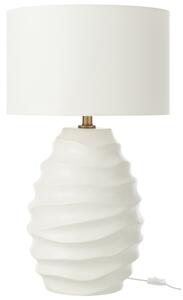 J-line Bílá keramická stolní lampa Wave 68 cm