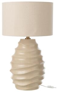 J-line Béžová keramická stolní lampa Wave 68 cm