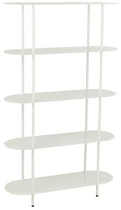 J-line Bílý kovový regál Oval 150 x 90 cm