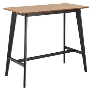 Actona Barový stůl Roxby 120 cm z masivu dub přírodní/černý