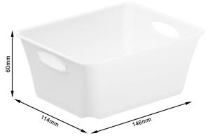 Rotho S - Úložný box Rotho LIVING, 19x15x6cm, bílý