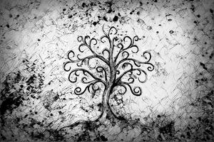 Tapeta černobílý symbol stromu života