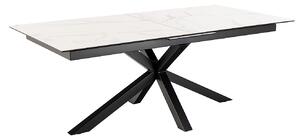 Actona Jídelní rozkládací stůl Heaven 200/240 cm bílý mramor/černý