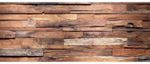 Panoramatická fototapeta - Dřevěná zeď
