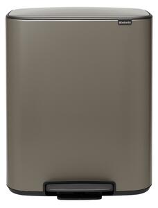 Brabantia odpadkový pedálový koš Bo 60L, platinová