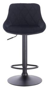 Barová židle SALVADOR - černá na černé podstavě