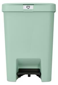 Brabantia plastový odpadkový pedálový koš StepUp - 25 L, nefritově zelená