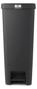Brabantia plastový odpadkový pedálový koš StepUp - 40 L, tmavěšedá