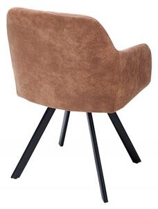 FurniGO Designová židle Lucca vintage hnědá