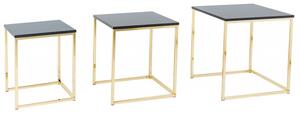 3SET konferenční-odkládací stolek ELEMENTS antracitová/zlatá Nábytek | Obývací pokoj | Konferenční stolky | Všechny konferenční stolky