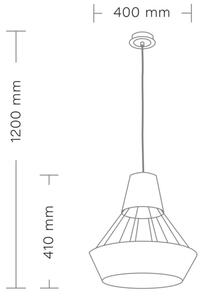 KANDELA - Závěsná lampa GRANAT