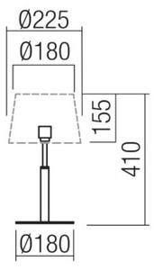 Redo Stolní lampa NEMIA, 1xE27, v. 41 cm Barva: Černá