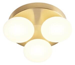 Redo Nástěnné/stropní LED svítidlo OVUM, 15W, ø 24 cm, CCT 3000-4000K, IP44 Barva světla: Mosaz