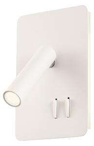 Redo Nástěnné LED svítidlo QUDA 9W, v. 18 cm, nestmívatelné, USB-A Barva: Bílá, Barva světla: 3000K
