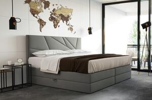 Čalouněná manželská postel 160x200 VEJNAR - šedá