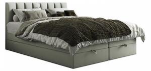 Čalouněná manželská postel 140x200 GILARD - šedá