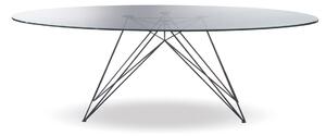 RIFLESSI - Stůl PEGASO s kruhovou skleněnou deskou