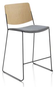 Fornasarig - Dubová barová židle LINK 60X Counter s čalouněným sedákem