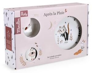 Porcelánová dětská jídelní sada 3 ks Après la Pluie – Moulin Roty