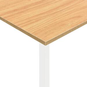 Psací stůl / PC stůl Freer - 105 x 55 x 72 cm - MDF a kov | bílý a světlý dub