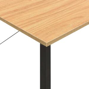 Psací stůl / PC stůl Erwood - 105 x 55 x 72 cm - MDF a kov | černý a světlý dub