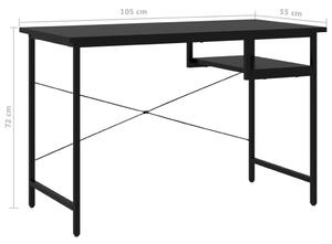 Psací stůl / PC stůl Erwood - 105 x 55 x 72 cm - MDF a kov | černý