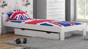 Dřevěná postel Celinka 90x200 + rošt ZDARMA (Barva dřeva: Borovice)