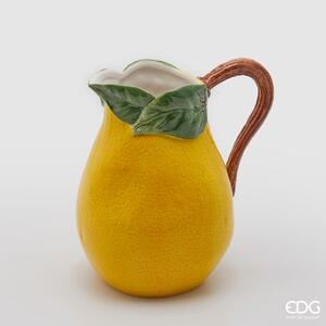 EDG Keramická karafa žlutá dekor citrónu