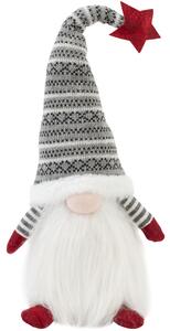 Tutumi, vánoční trpaslík 50cm 22630, šedá-bílá-červená, CHR-09912