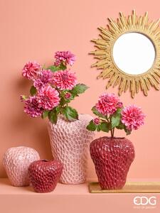 EDG Keramická váza ve tvaru jahody, růžová, 26 cm