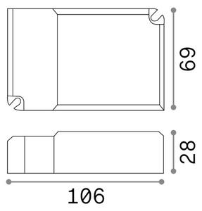 Ideal lux Pro 247847 LED PANEL DRIVER DALI/PUSH 45W 1000mA příslušenství - ovladač