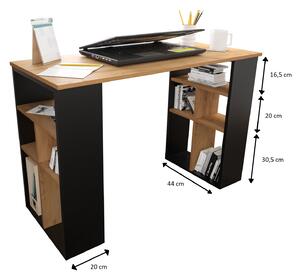 Moderní PC stůl Bravisa, wotan/černá