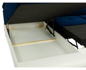 Rozkládací sedačka s úložným prostorem a LED podsvícením SAN DIEGO - šedá, levý roh