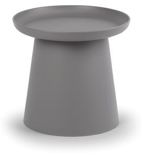 Plastový kávový stolek FUNGO, průměr 50 cm, šedý