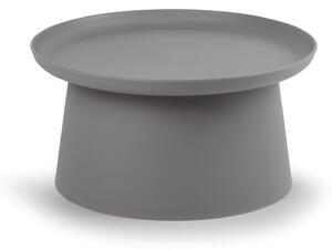 Plastový kávový stolek FUNGO, průměr 70 cm, šedý