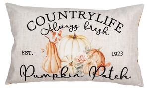 Podzimní povlak na polštář s dýněmi a nápisem Countrylife Always Fresh Pumpkin Patch – 30x50 cm