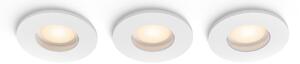 Philips Hue Adore zápustné koupelnové svítidlo kulaté 3x4,2W, 2000-6500K, IP44, bílá (3ks)