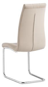 TEMPO Jídelní židle, béžová Dulux Velvet látka / chrom, SALOMA NEW