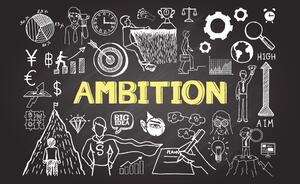 Samolepící tapeta motivační tabule - Ambition