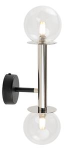 Nástěnná lampa DAISY 2xG9/12W/230V lesklý chrom/černá/čirá