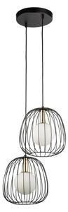 Lustr na lanku BELL 2xG9/12W/230V černá/zlatá