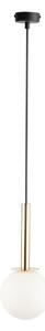 Lustr na lanku DAISY 1xG9/12W/230V pr. 14 cm zlatá/černá/bílá