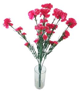 Umělé Karafiáty kytice x7 43cm růžová