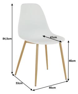 Jídelní židle SINTIA plast / kov Tempo Kondela Bílá