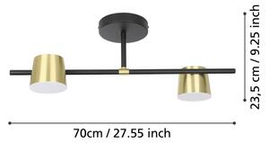 Eglo 39983 - LED Přisazený lustr ALTAMIRA 2xGU10/4,6W/230V 3000K zlatá