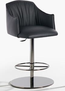POTOCCO - Barová židle BLOSSOM s kruhovou základnou a područkami